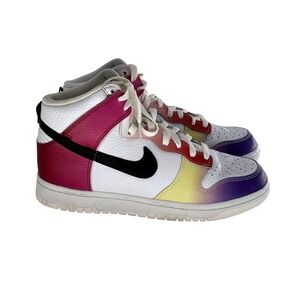 Nike Sneakers Dunk‎ High Summit White Black Team Red 2023 Women Size 8